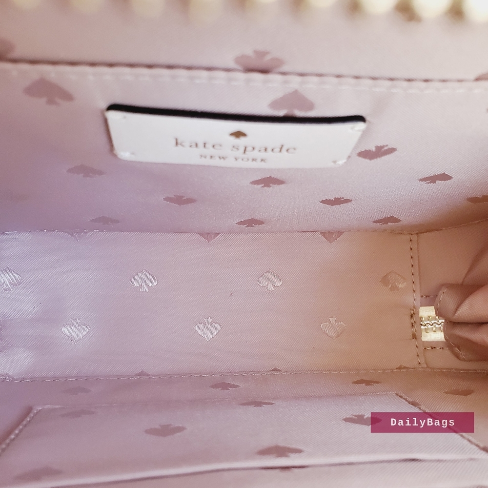 BEAUTIFUL NWT KATE SPADE TRUNK CROSSBODY WICKER PARCHMENT PSY PINEAPPLE - Picture 2 of 7